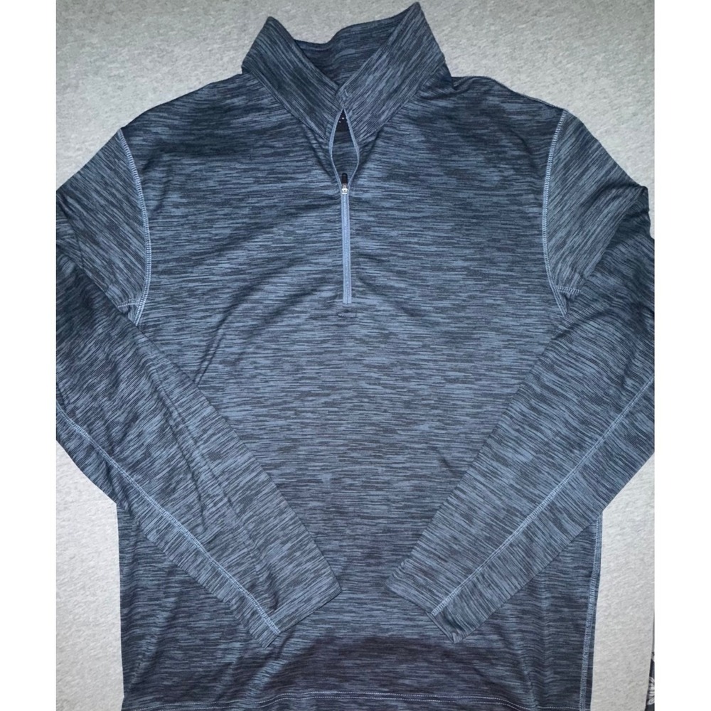 Dunning Golf Mens Performance 1/4 Zip Pullover Size Large Blue Heather Stretchy